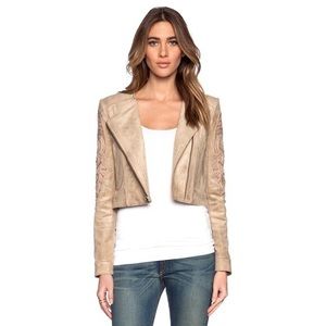 BCBG Cropped Suede Jacket